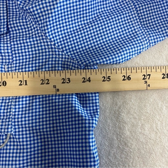 HABIT Fishing Shirt Men's Size L 40+Solar Factor Button Down Vented Blue Plaid - Picture 8 of 10